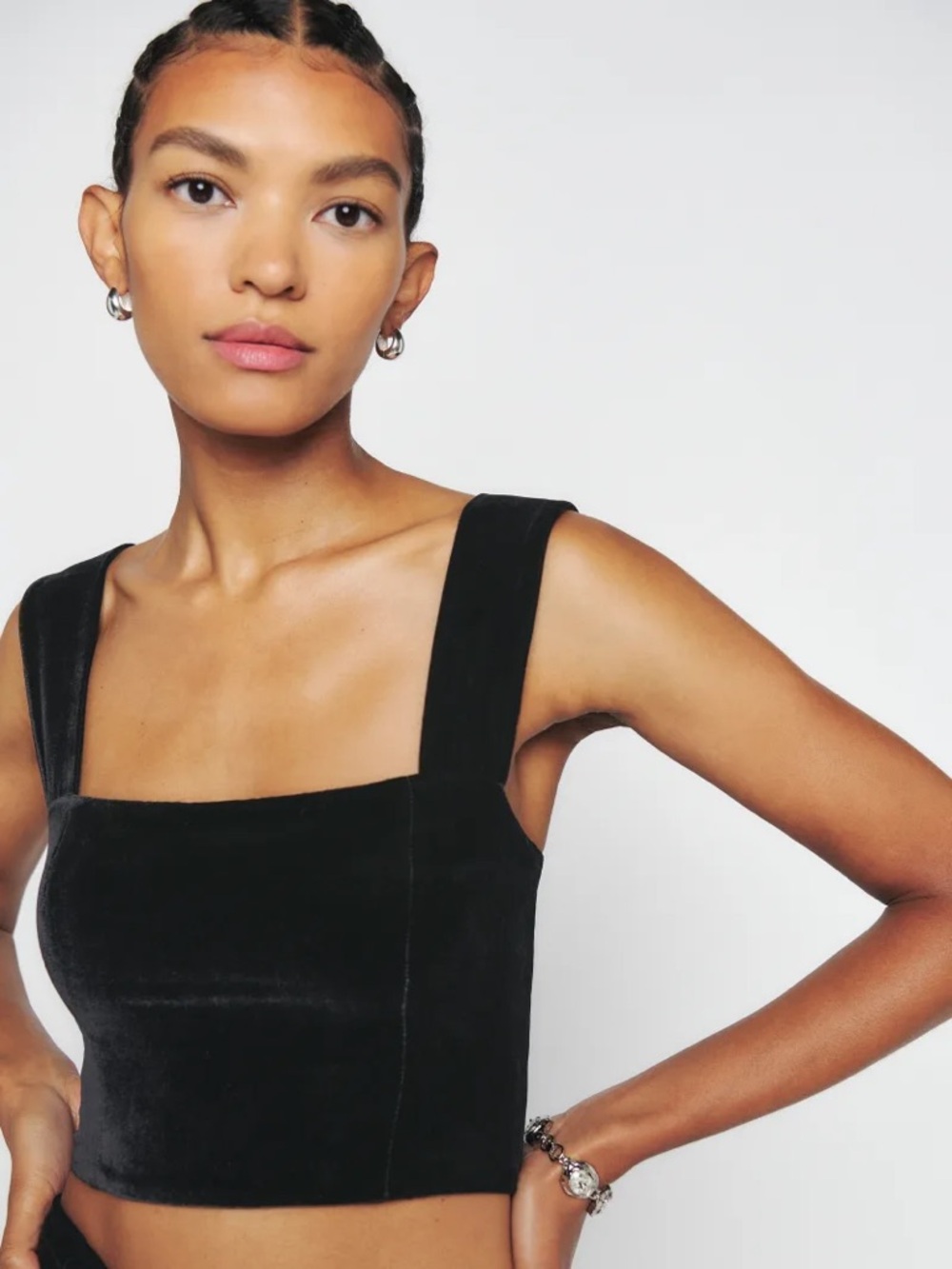 Reformation Giulia velvet top | 4